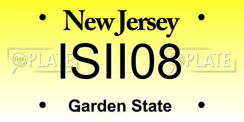 ISII08 New Jersey License Plate