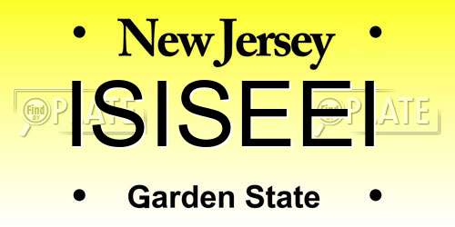 ISISEEI New Jersey License Plate