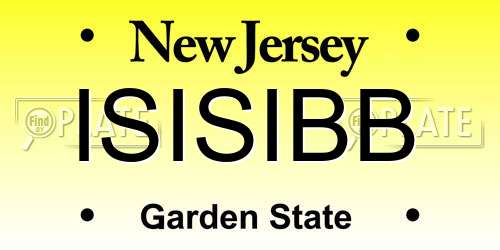 ISISIBB New Jersey License Plate