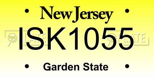 ISK1055 New Jersey License Plate