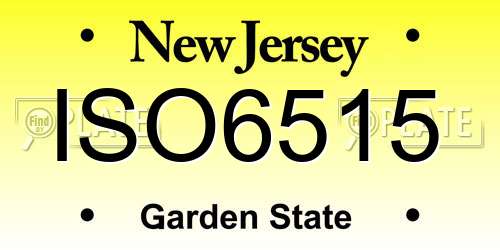ISO6515 New Jersey License Plate