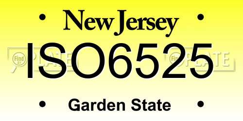 ISO6525 New Jersey License Plate