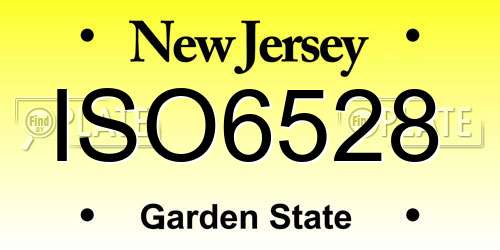 ISO6528 New Jersey License Plate