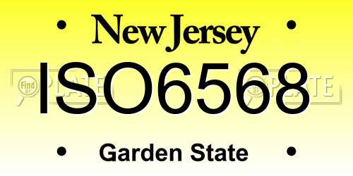 ISO6568 New Jersey License Plate