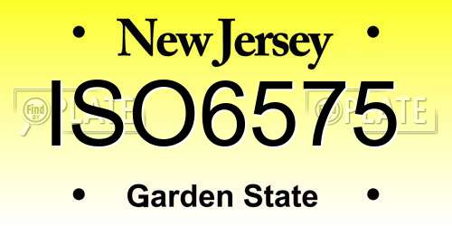 ISO6575 New Jersey License Plate
