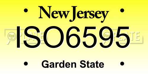 ISO6595 New Jersey License Plate