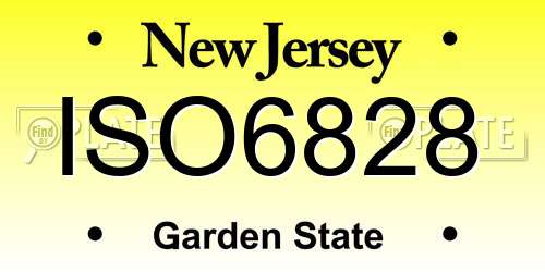 ISO6828 New Jersey License Plate