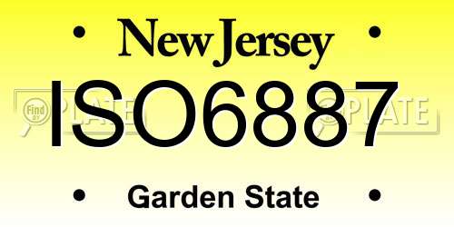 ISO6887 New Jersey License Plate