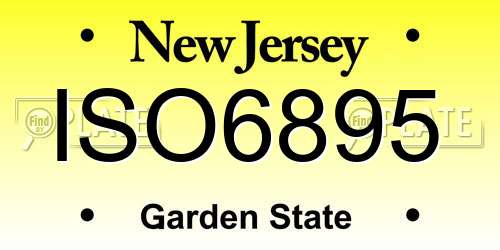 ISO6895 New Jersey License Plate