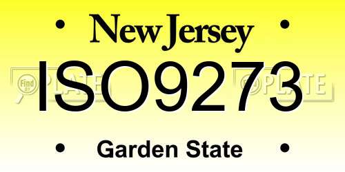 ISO9273 New Jersey License Plate