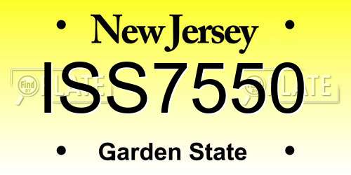 ISS7550 New Jersey License Plate
