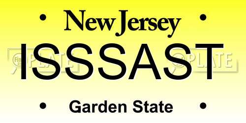 ISSSAST New Jersey License Plate