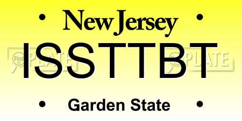 ISSTTBT New Jersey License Plate