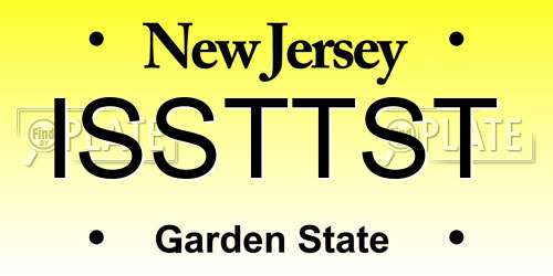 ISSTTST New Jersey License Plate