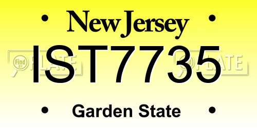 IST7735 New Jersey License Plate
