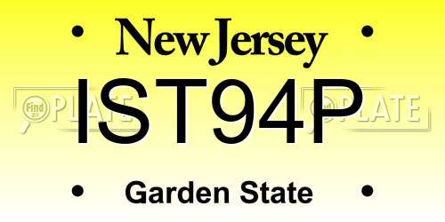 IST94P New Jersey License Plate
