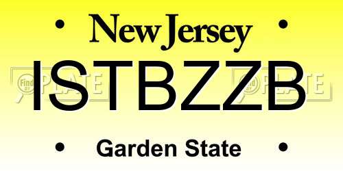 ISTBZZB New Jersey License Plate