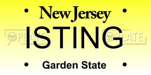 ISTING New Jersey License Plate