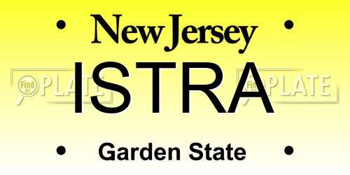 ISTRA New Jersey License Plate