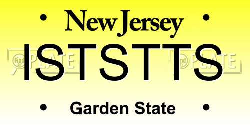 ISTSTTS New Jersey License Plate