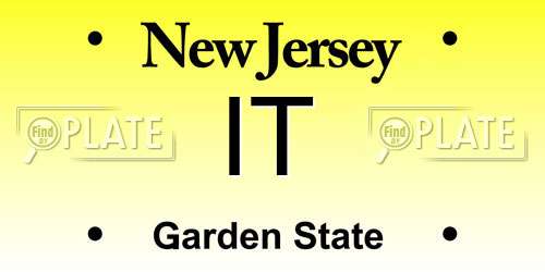 IT New Jersey License Plate