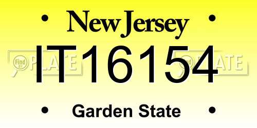 IT16154 New Jersey License Plate