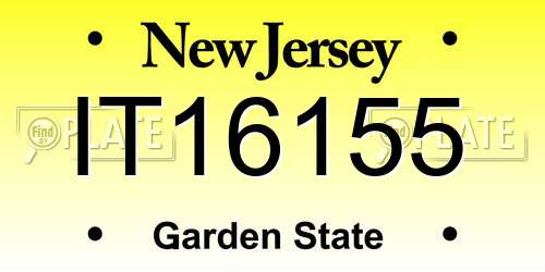 IT16155 New Jersey License Plate