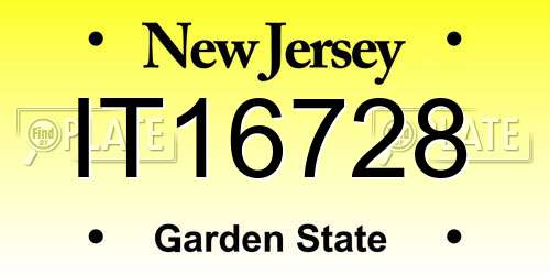 IT16728 New Jersey License Plate
