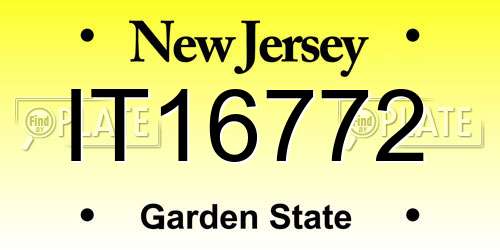 IT16772 New Jersey License Plate