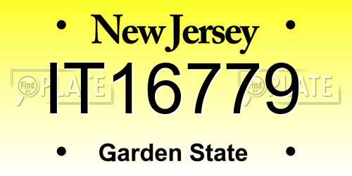 IT16779 New Jersey License Plate