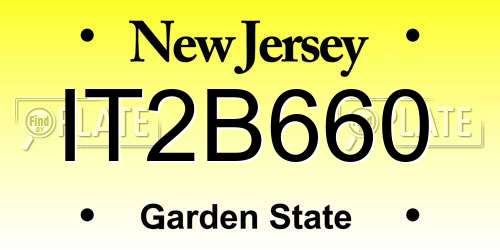 IT2B660 New Jersey License Plate