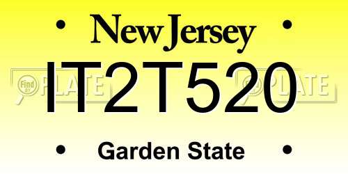 IT2T520 New Jersey License Plate