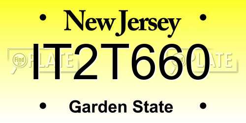 IT2T660 New Jersey License Plate