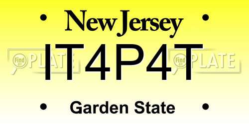 IT4P4T New Jersey License Plate