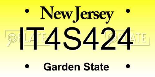 IT4S424 New Jersey License Plate