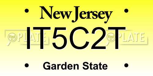 IT5C2T New Jersey License Plate