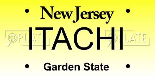 ITACHI New Jersey License Plate