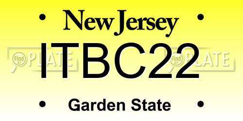 ITBC22 New Jersey License Plate