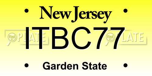 ITBC77 New Jersey License Plate