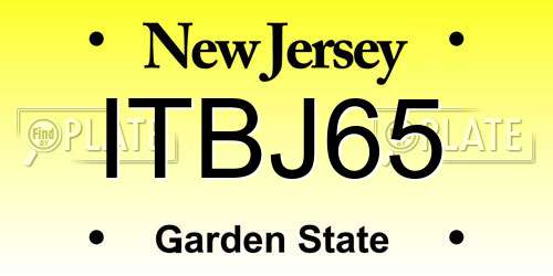 ITBJ65 New Jersey License Plate