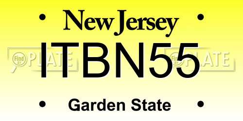ITBN55 New Jersey License Plate
