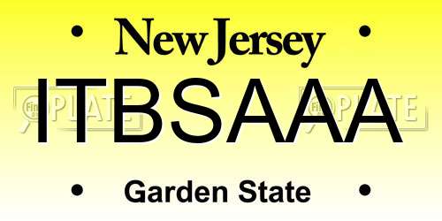 ITBSAAA New Jersey License Plate