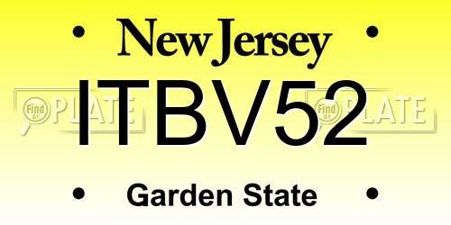 ITBV52 New Jersey License Plate