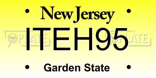 ITEH95 New Jersey License Plate