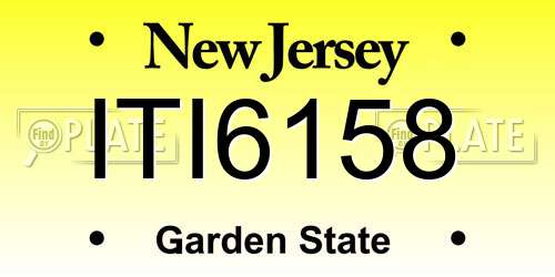 ITI6158 New Jersey License Plate