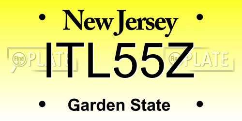 ITL55Z New Jersey License Plate