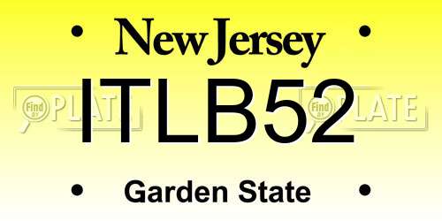 ITLB52 New Jersey License Plate