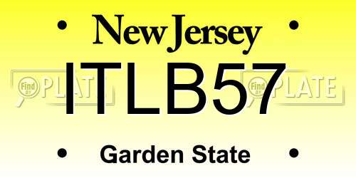 ITLB57 New Jersey License Plate