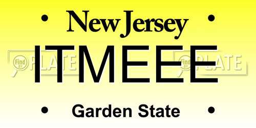 ITMEEE New Jersey License Plate