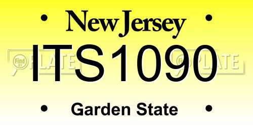 ITS1090 New Jersey License Plate
